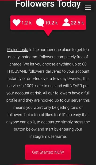 Project Instagram Free Followers – 100% FREE, Active, Instant