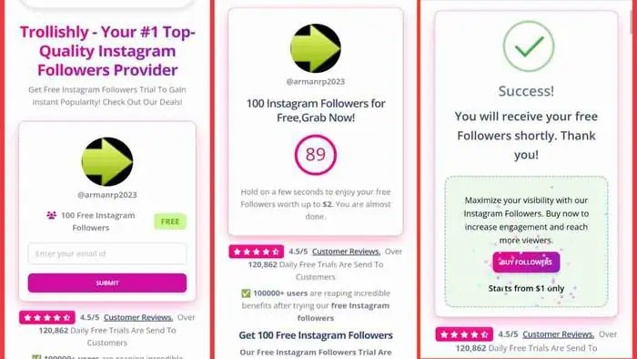 Trollishly Followers Instagram Free, 100% Free, Real, Instant 2024