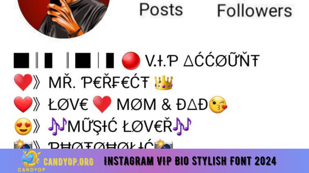 Instagram VIP Bio Stylish Font 2024