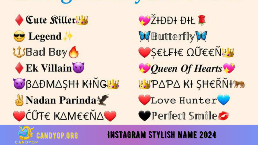 Instagram Stylish Name 2024